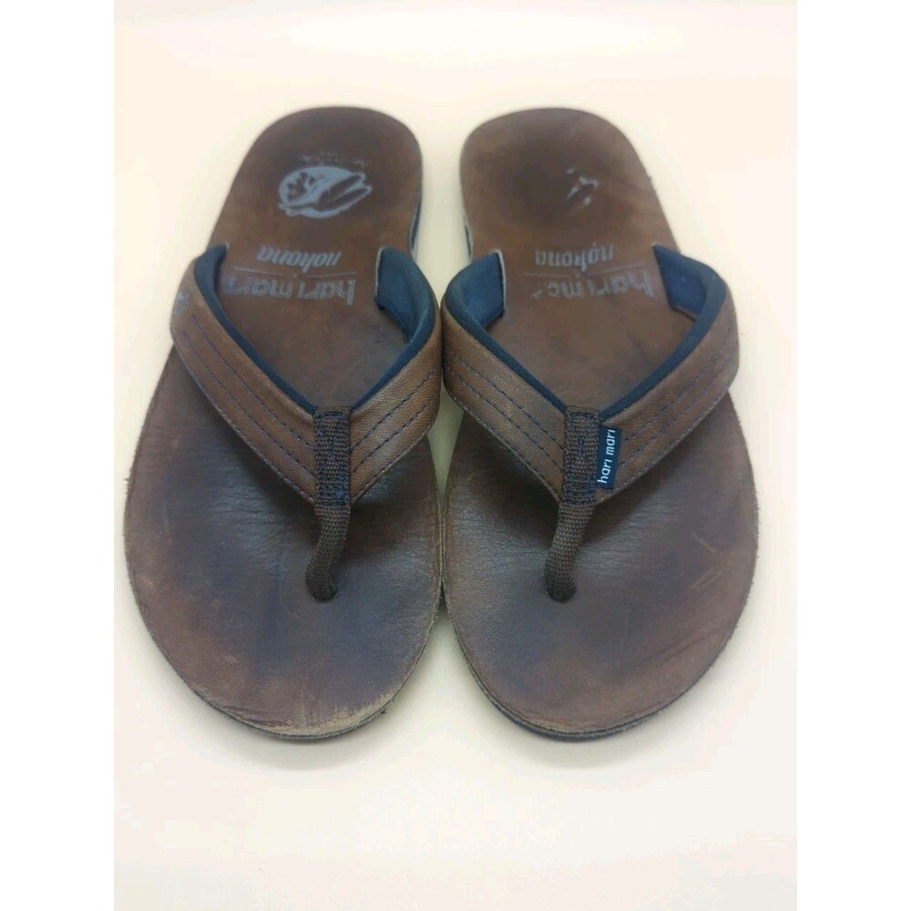 Hari Mari Nokona Womens 6 American Leather Flip Flop Sandals Softball Baseball